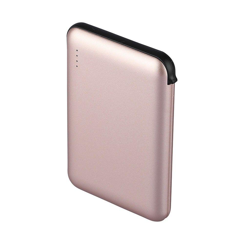 VT-3510 5000mah POWER BANK WITH LED LIGHT DISPLAY & CABLE(BLACK) -ROSE GOLD