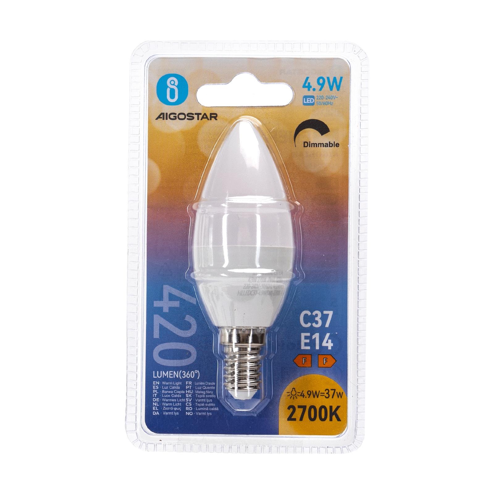 LED dimmable bulb C37 E14 4.9W 2700K