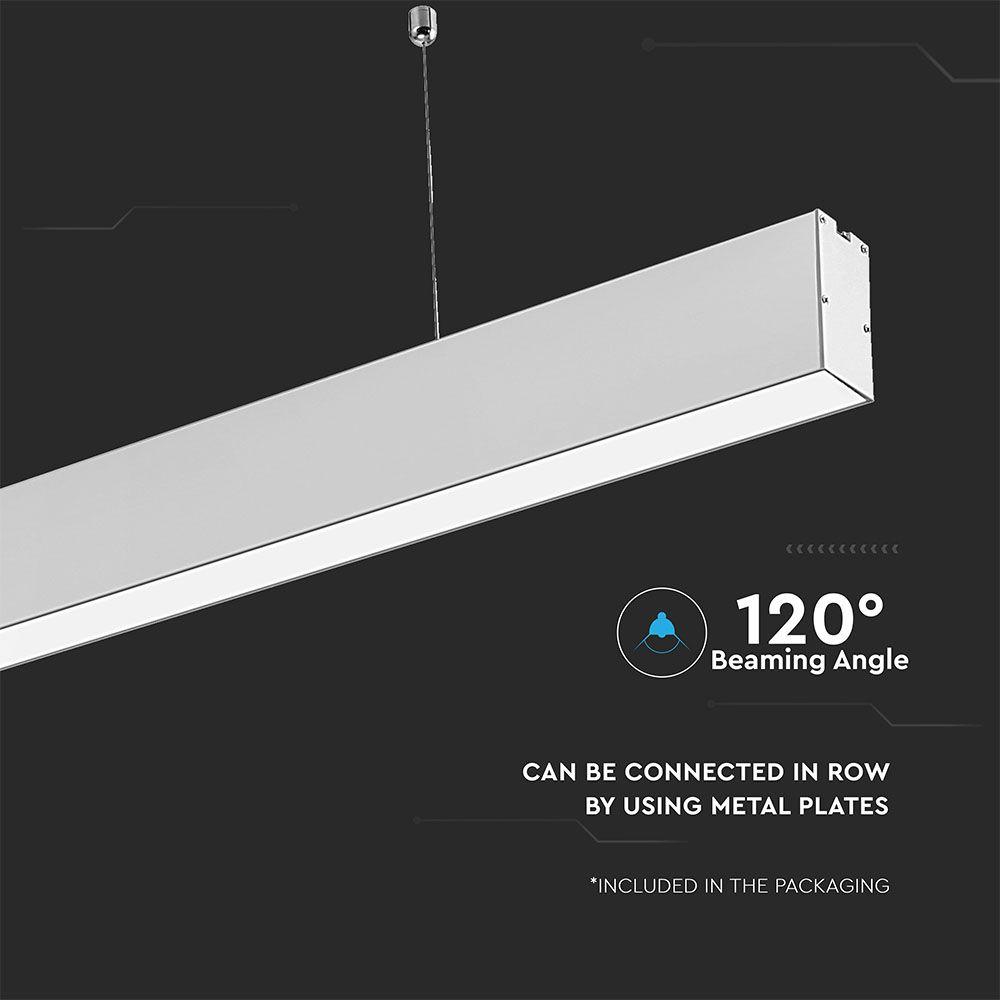 40W Lampa Liniowa LED, Chip SAMSUNG, Barwa:4000K, Obudowa: Srebrna, VTAC, SKU 375