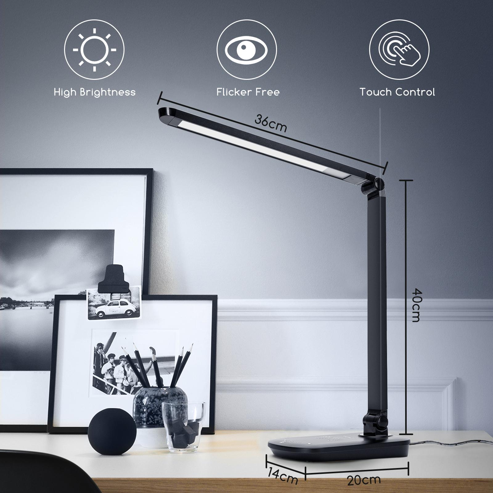 LED Wireless Rechargeable Table Lamp Black 8W 2700-6500K