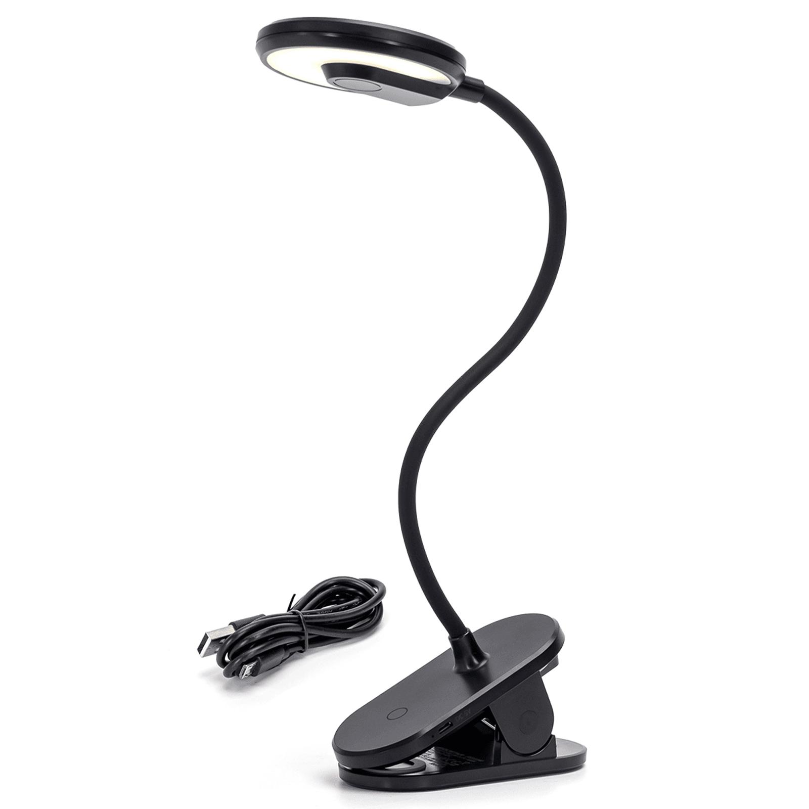 LED Rechargeable Clip Light Black 2.5W 4000K