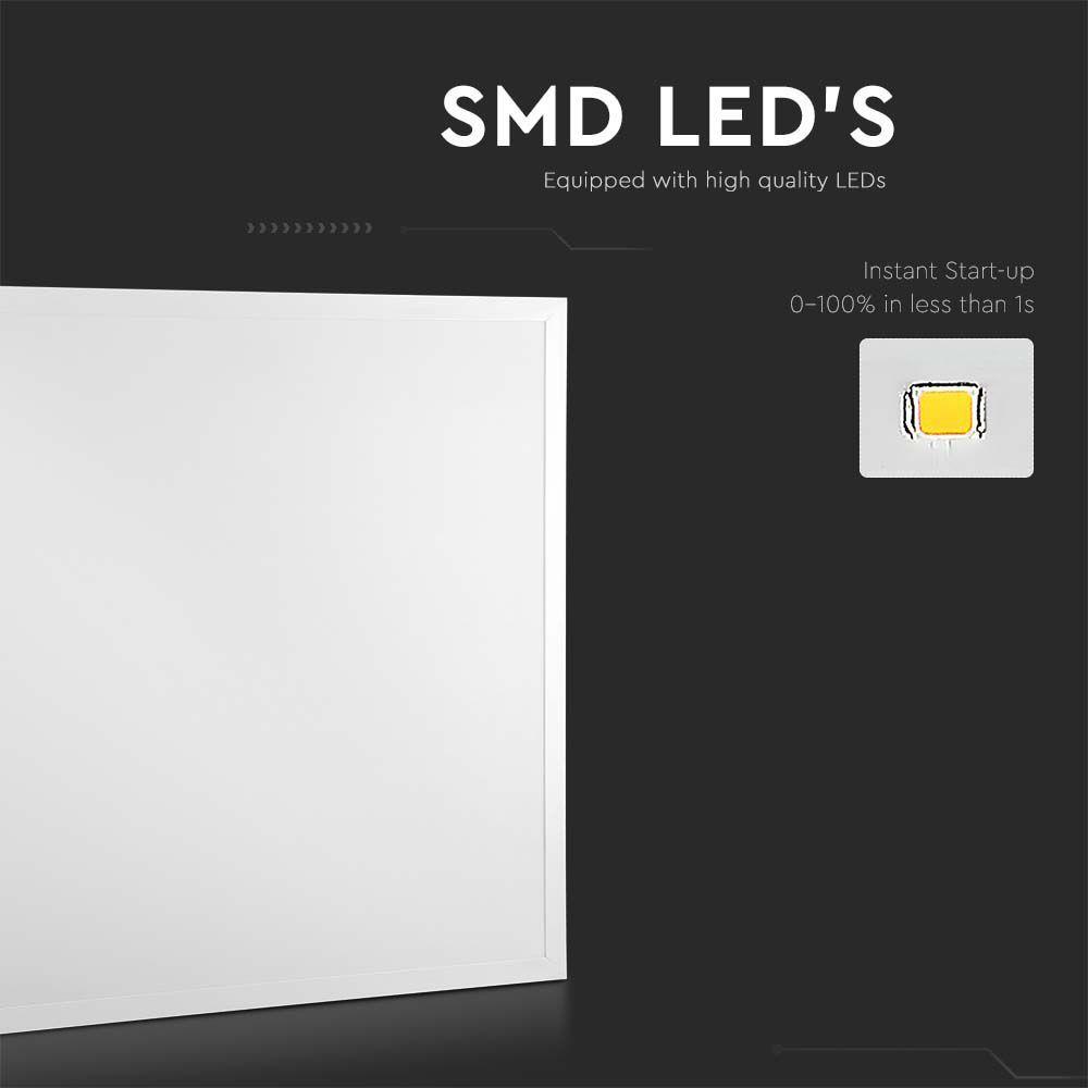 40W Panel LED 600x600mm, Zasilacz LIFUD, Barwa:6000K, UGR 19, 5 Lat gwarancji, Opakowanie: 6szt., VTAC, SKU 216778