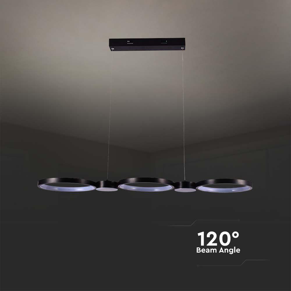 Lampa wisząca LED (95*100CM), Barwa: 3000K, Obudowa: Czarna      , VTAC, SKU 10044