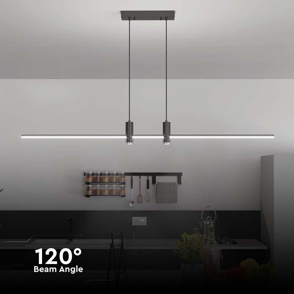 Lampa wisząca LED (80*100CM), Barwa: 4000K, Obudowa: Czarna      , VTAC, SKU 10045