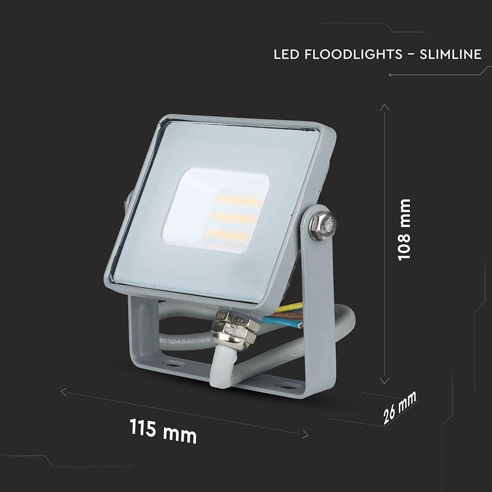 VT-10 10W SMD FLOODLIGHT SAMSUNG CHIP 6400K GREY BODY