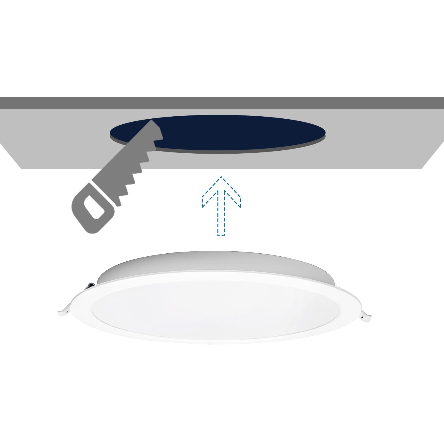 Downlight podtynkowy okrągły LED 24W Światło białe