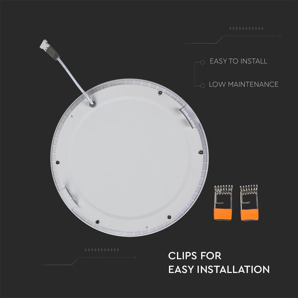 VT-2207 22W LED SLIM PANEL LIGHT 3000K ROUND