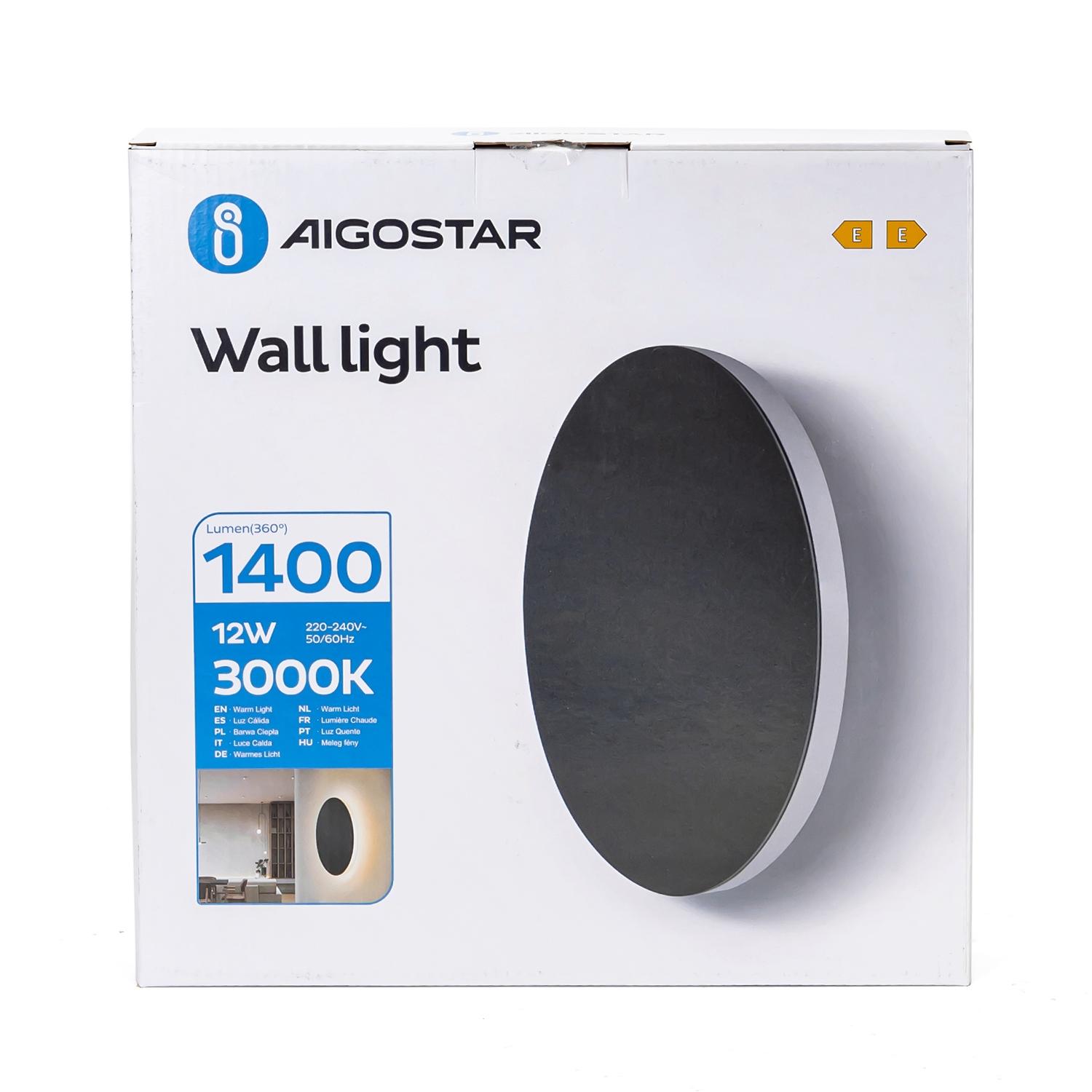 LED Metal Wall Light Black 12W