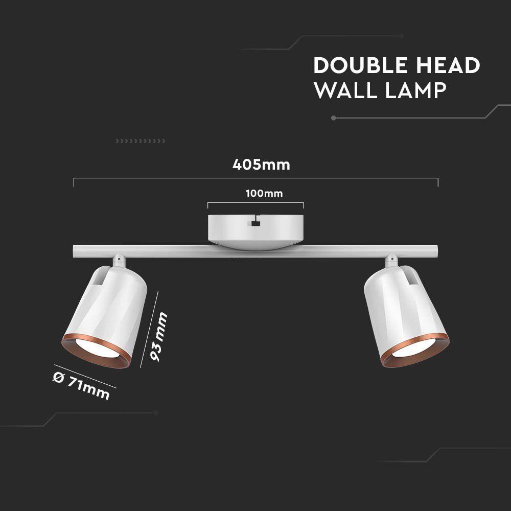 12W Lampa sufitowa, Barwa:4000K, Biały - Pierścień miedź, VTAC, SKU 218256