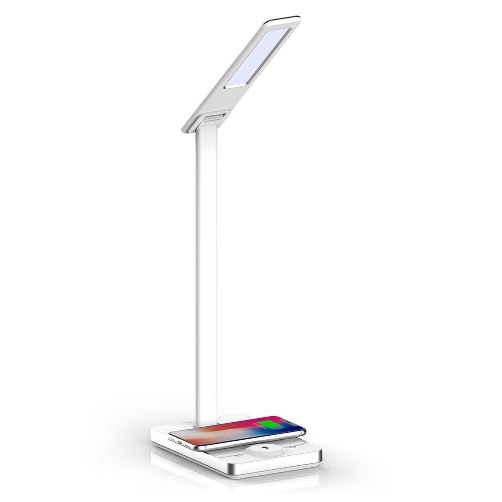 VT-7505 5W LED TABLE LAMP WITH WIRELESS CHARGER 2700K-6500K WHITE