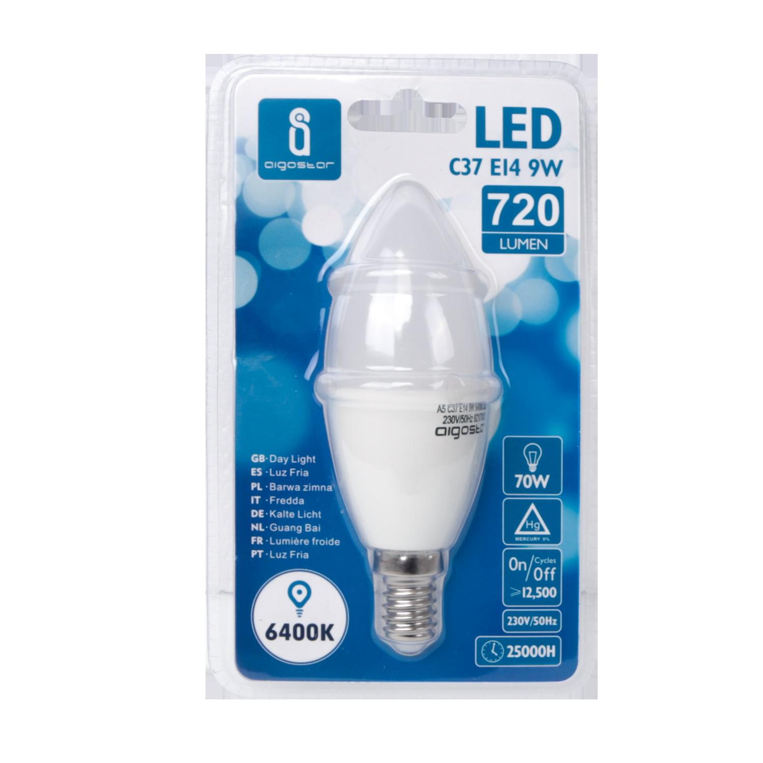 LED E14 9W C37