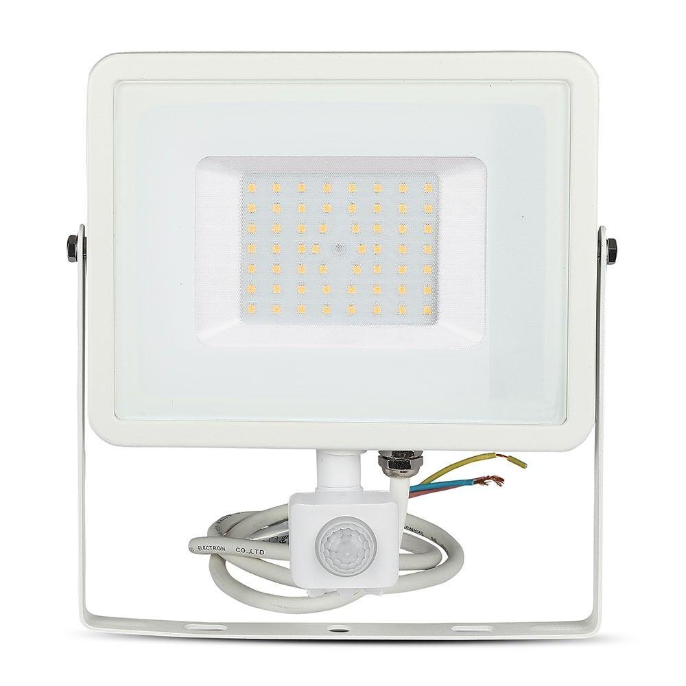 VT-50-S 50W SMD PIR SENSOR FLOODLIGHT SAMSUNG CHIP 6400K WHITE BODY