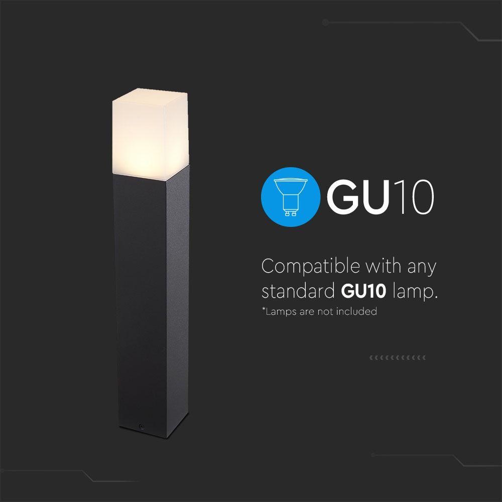 VT-7614 GU10 BOLLARD LAMP,ALUMINIUM BODY -BLACK IP54