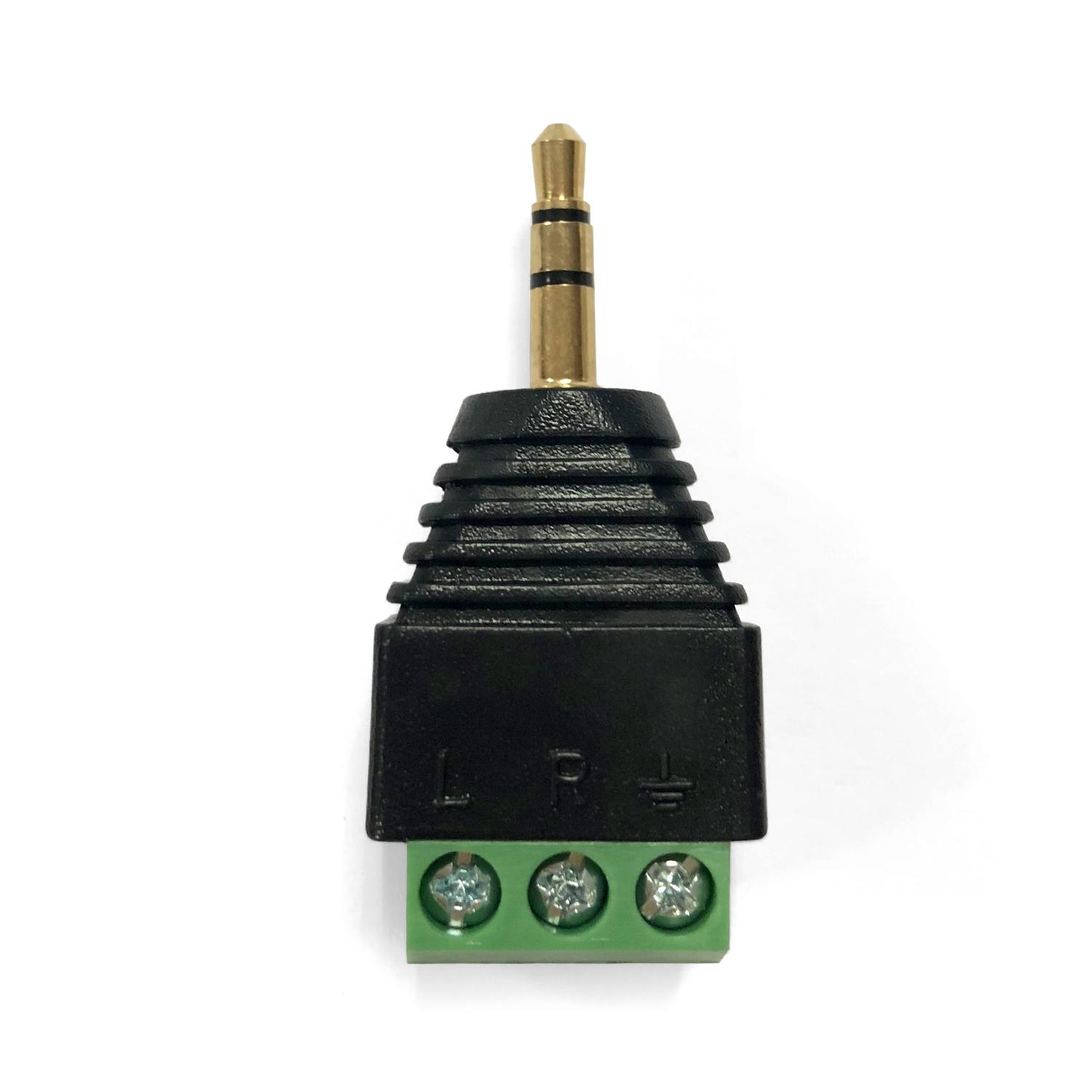 Screw Terminal 3.5MM Audio Male to AV Black & green