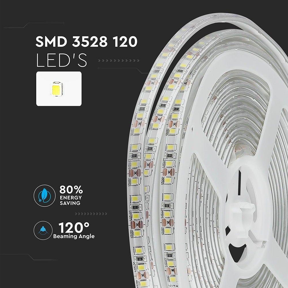 VT-3528-120 7.2W/M LED STRIP 6000K IP65 (5M/ROLL)(PRICE PER M)