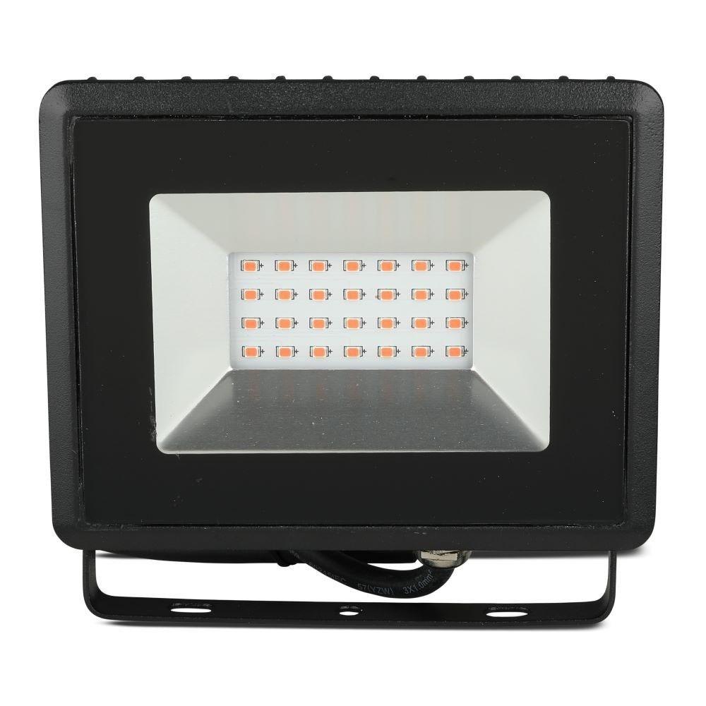 20W Naświetlacz LED SMD, Barwa: Czerwony, Obudowa: Czarna, VTAC, SKU 5992