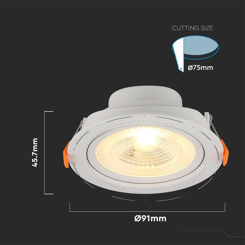 VT-8407 7W LED DOWNLIGHT 4000K ROUND