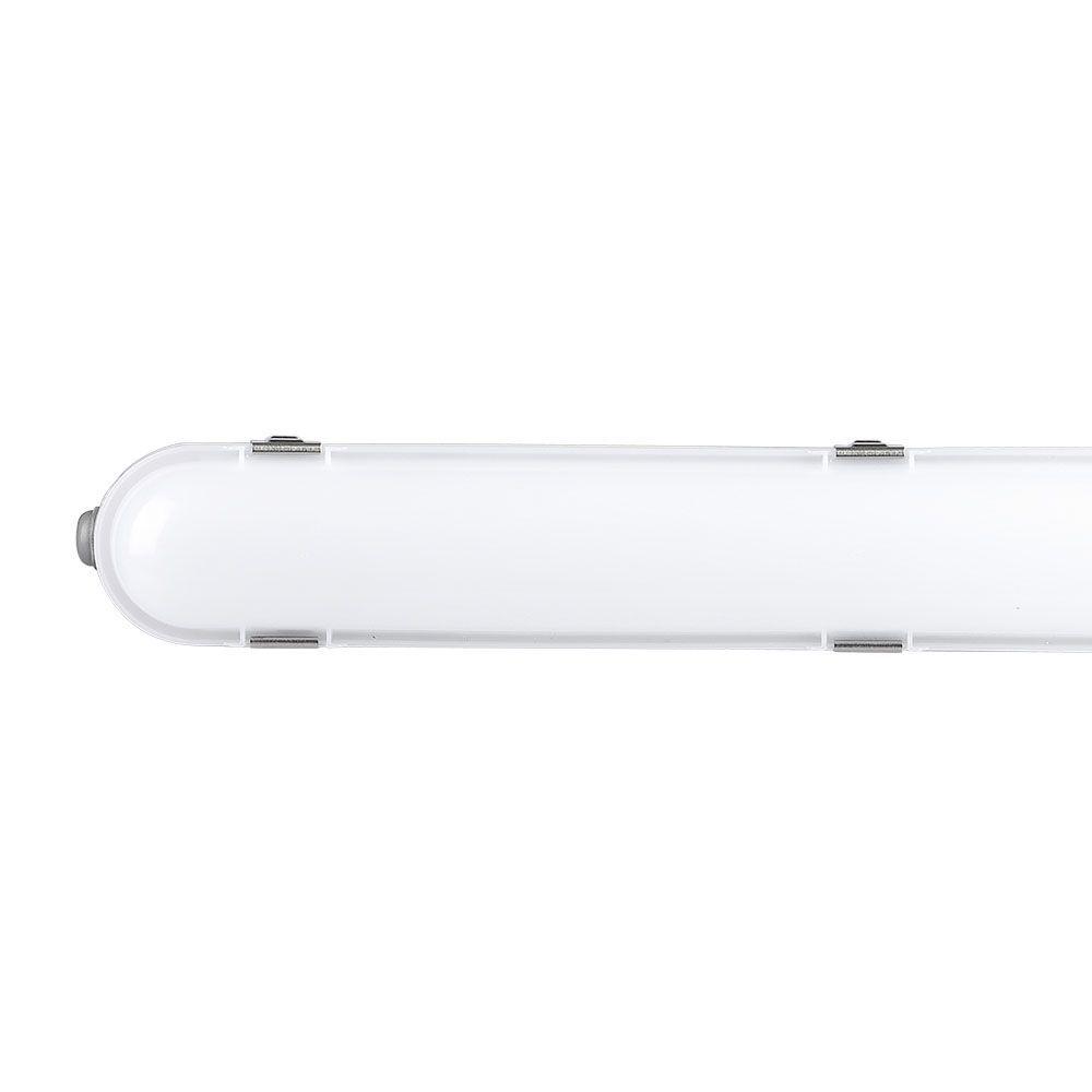 VT-120136S 36W LED WP LAMP FITTING 120CM SAMSUNG CHIP & SENSOR MILKY COVER+SS CLIPS 6400K