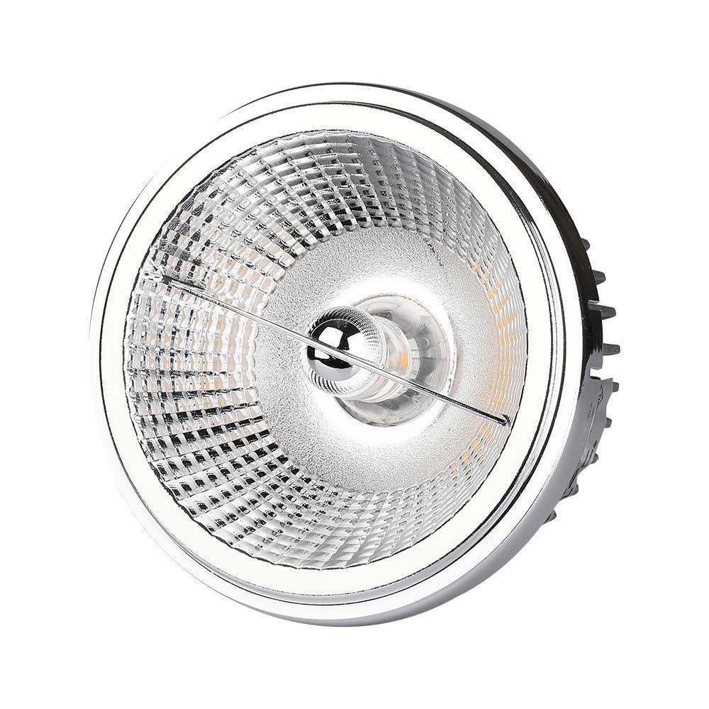 VT-1121 20W AR111 LED CHANGEABLE REFLECTOR SPOTLIGHT 4000K 40'D/20'D SILVER