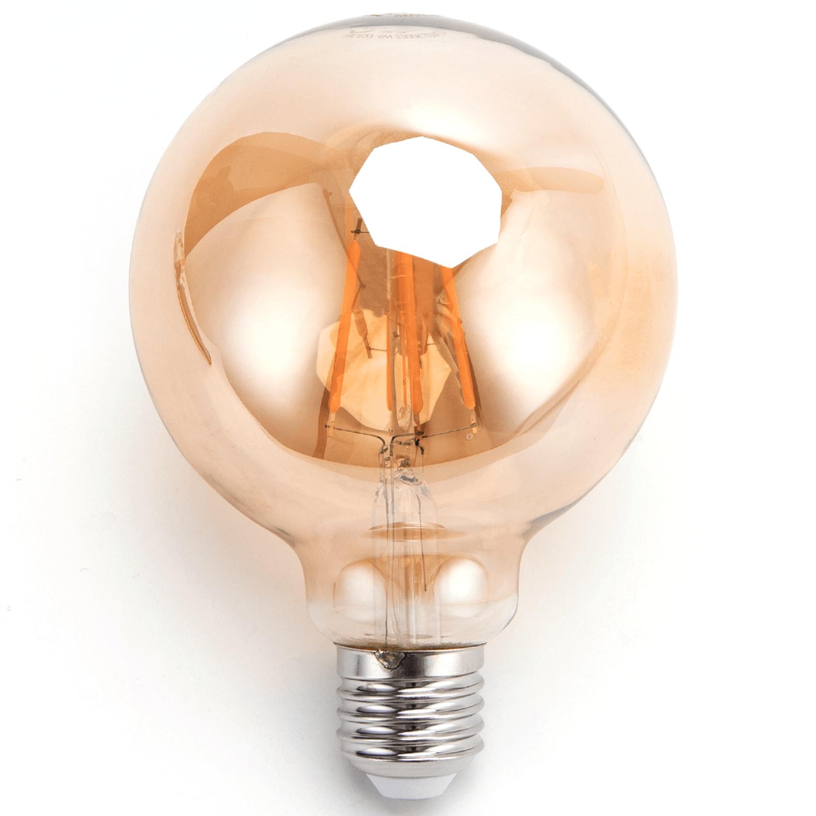 LED Filament Bulb (Amber) G125 E27 8W