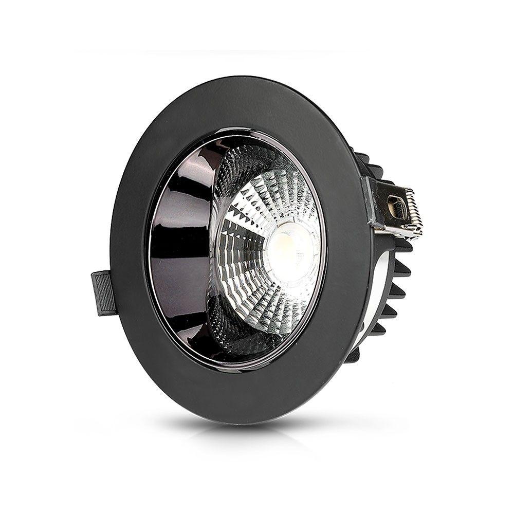 VT-2-23 20W LED REFLECTOR COB DOWNLIGHT SAMSUNG CHIP 6400K BLACK HOUSING