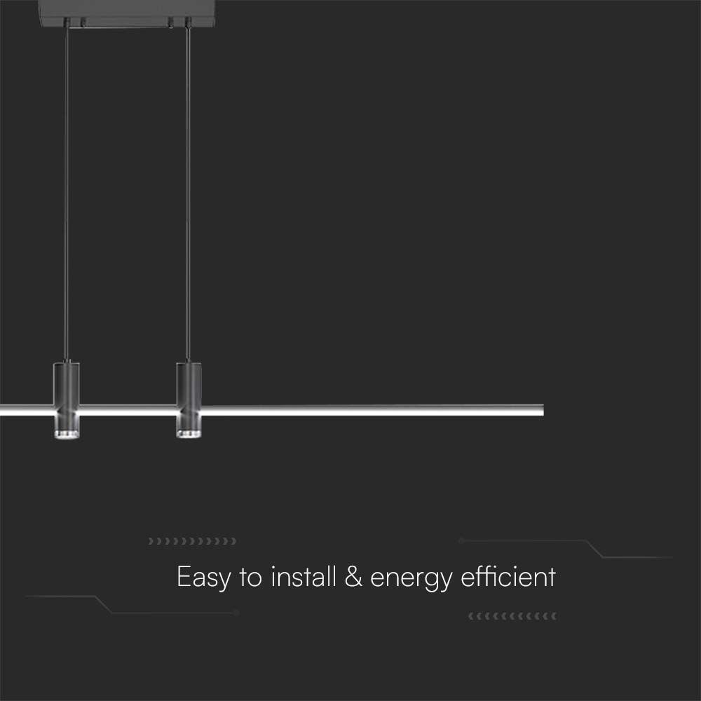 Lampa wisząca LED (80*100CM), Barwa: 3000K, Obudowa: Czarna      , VTAC, SKU 10046