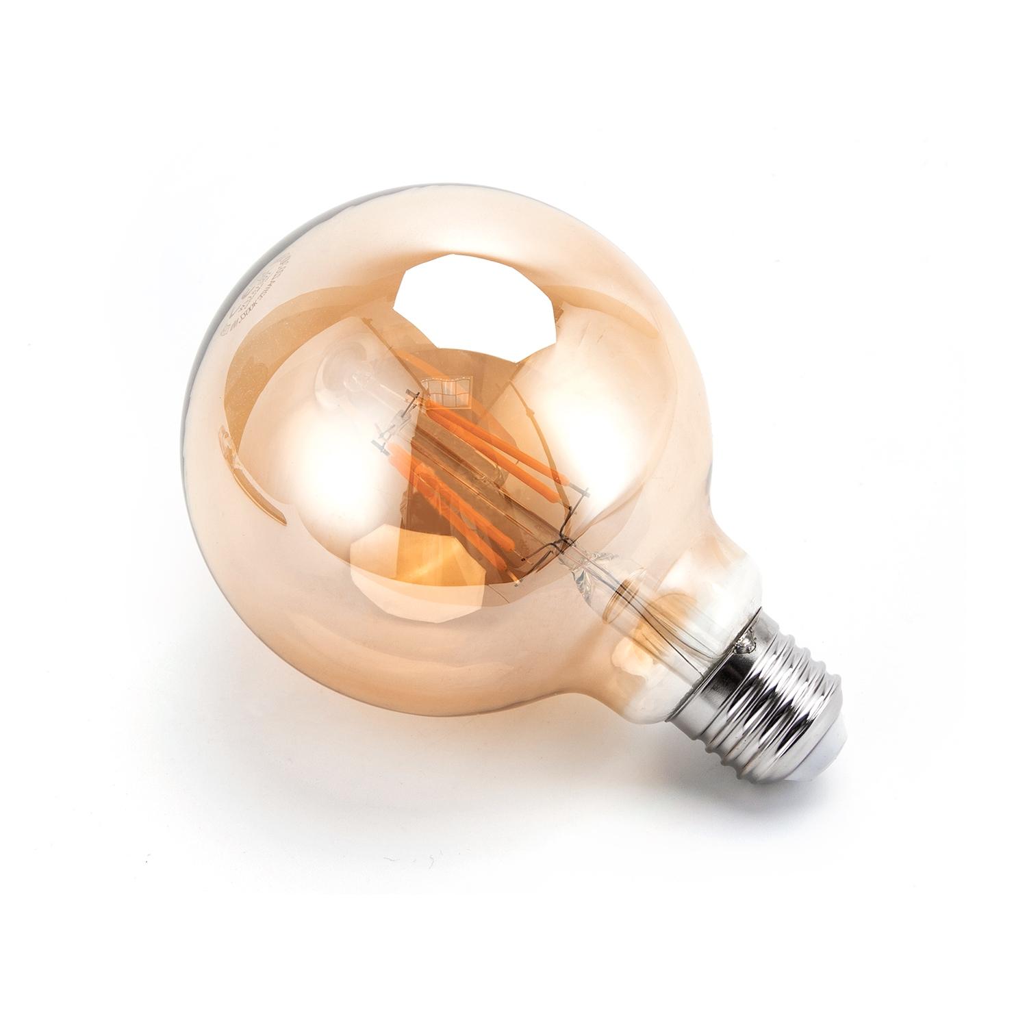 LED Filament Bulb (Amber) G95 E27 6W