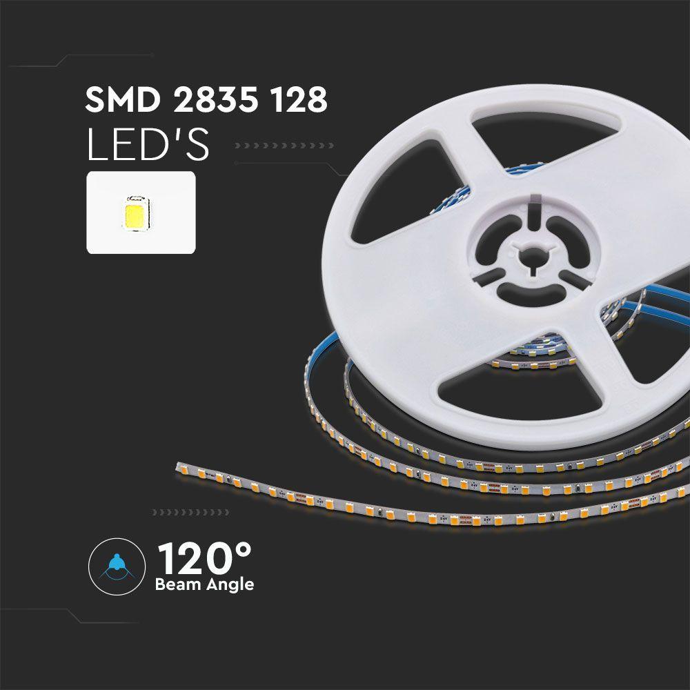 VT-2835 128 10W/M LED STRIPLIGHT 3000K IP20 24V