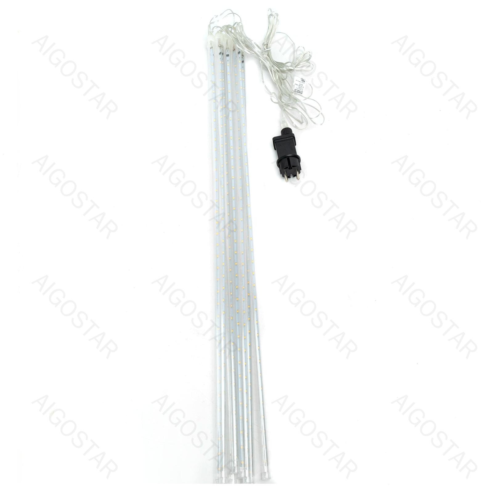 Low voltage 80cm- meteor shower string lights, warm white, 3m+5m, 8strips