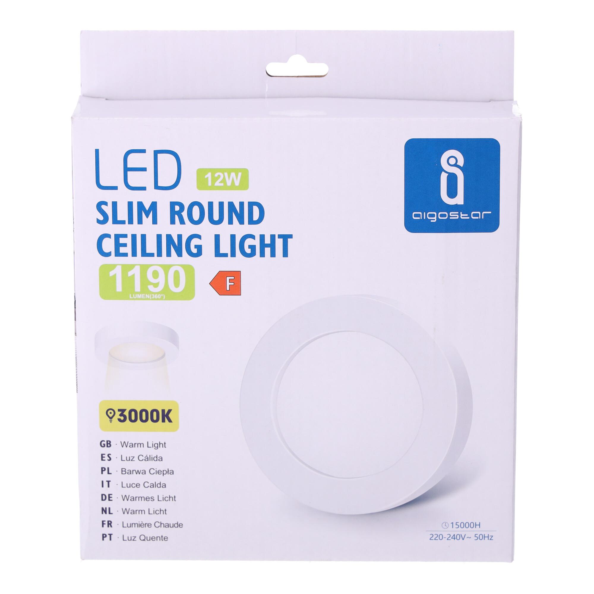 E6 LED  Surface-mounted Round Downlight 12W Yellow Light