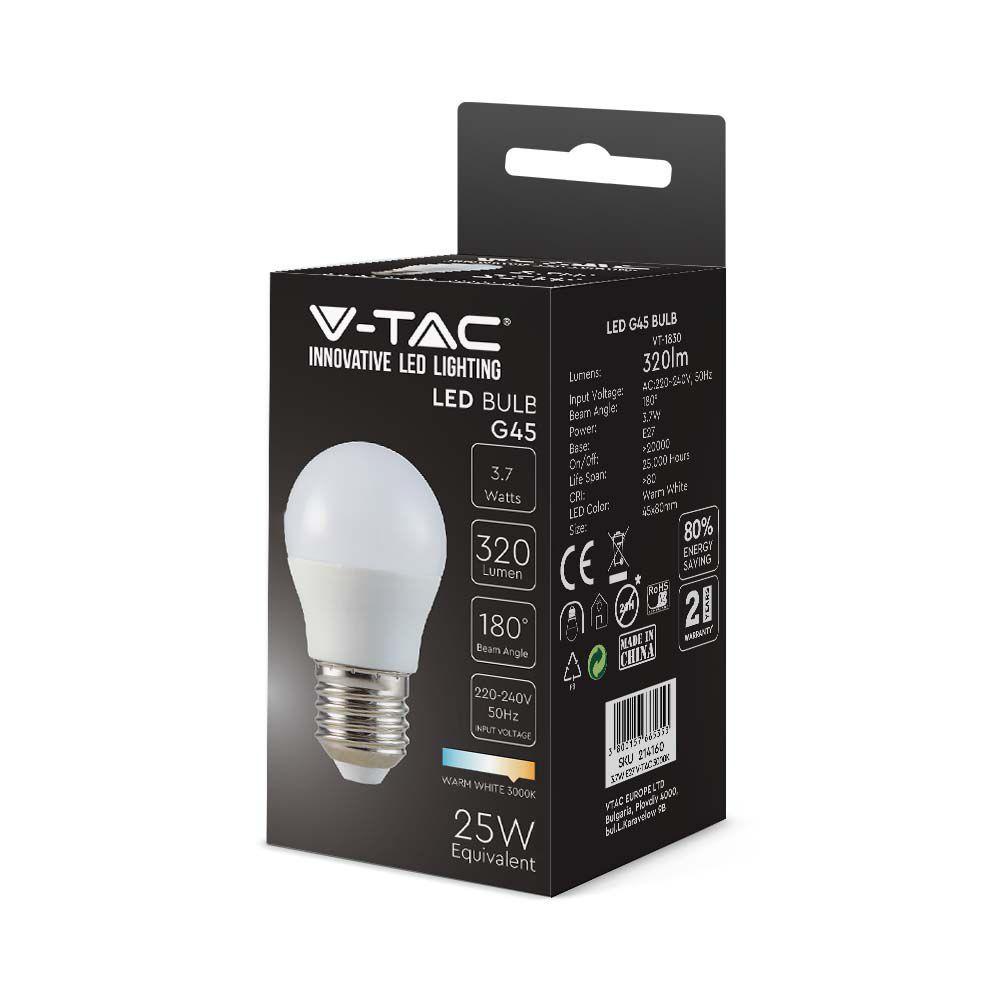 4W G45 Żarówka LED Filament, Klosz Transparentny, Barwa:3000K, Trzonek:E27, VTAC, SKU 214306