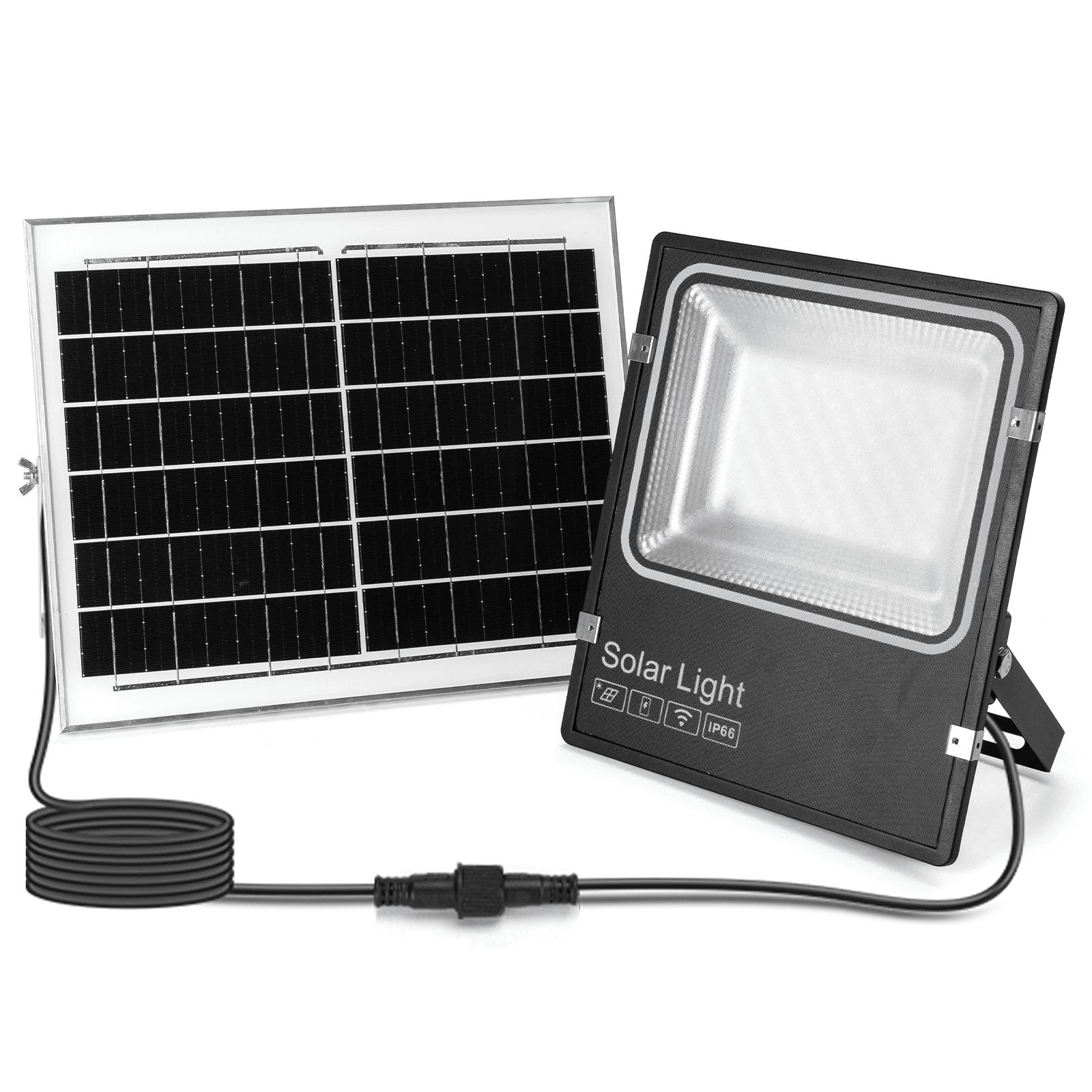 LED FLOOD LIGHT WITH SOLAR PANEL /08 Series/ 5M LINE/150W /RGB