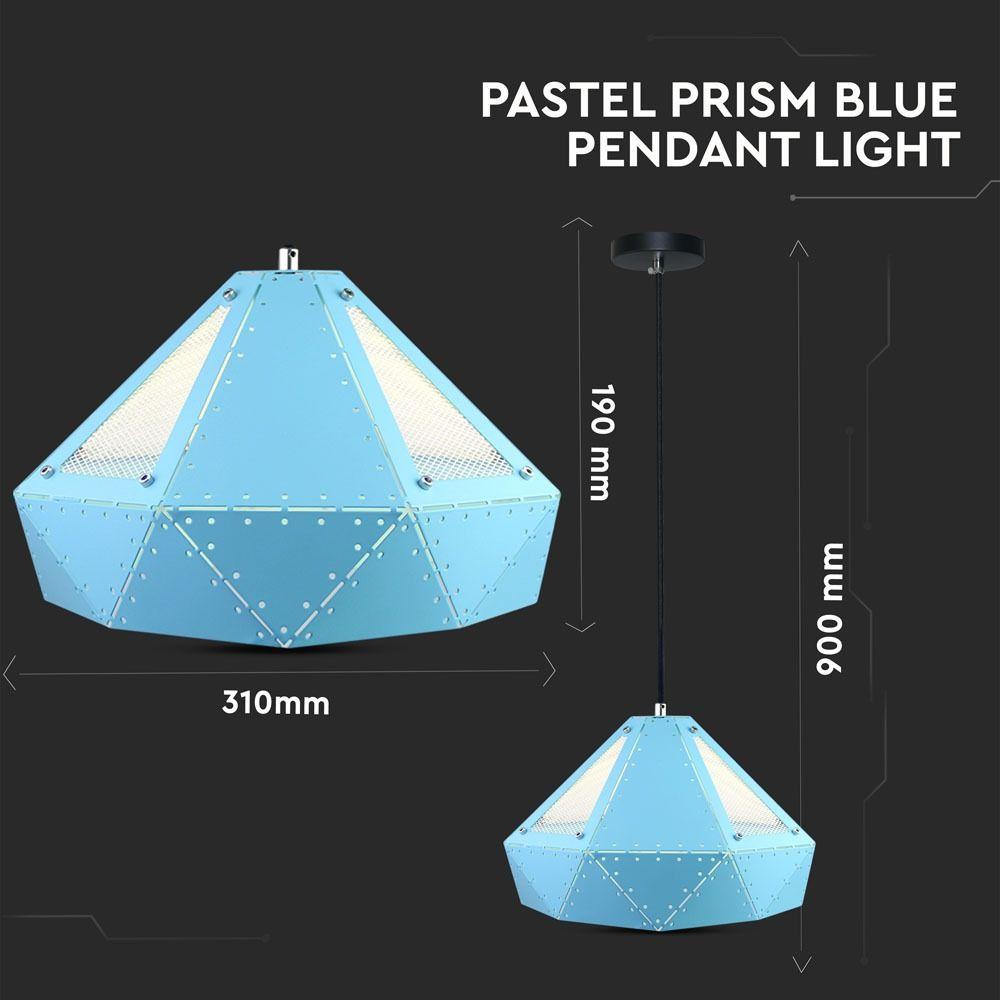 VT-7310 PASTEL PRISM BLUE PENDANT LIGHT(E27) D:310*180MM