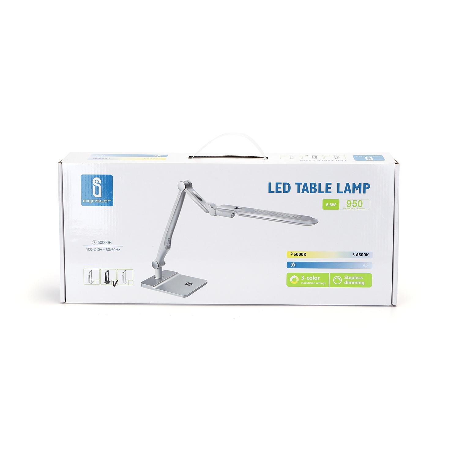 Lampa stołowa LED ściemnialna czarna 9W 3000-6500K