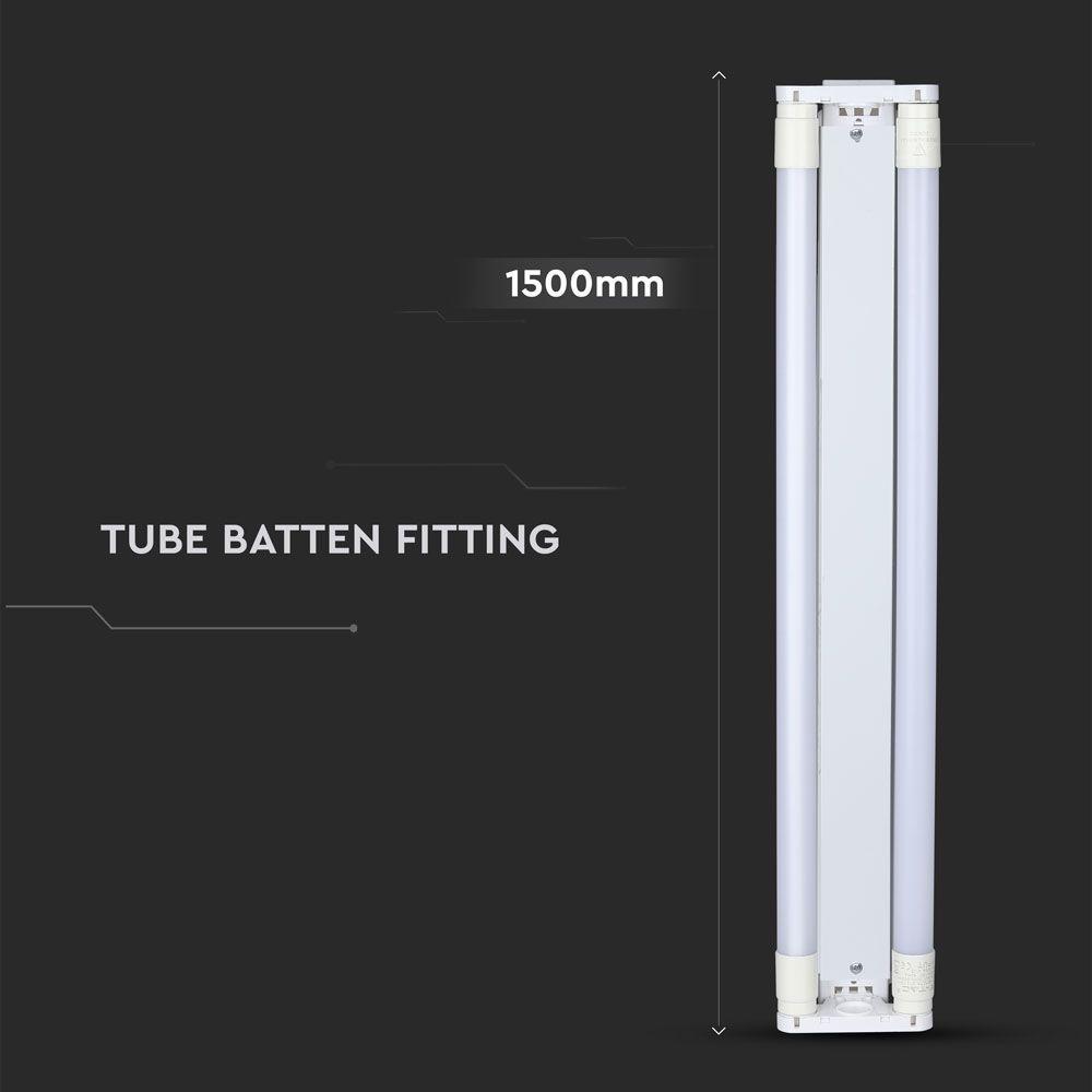 VT-15024 DOUBLE BATTEN FITTING-150CMX2 WITH 22Wx2 SAMSUNG LED TUBES 4000K