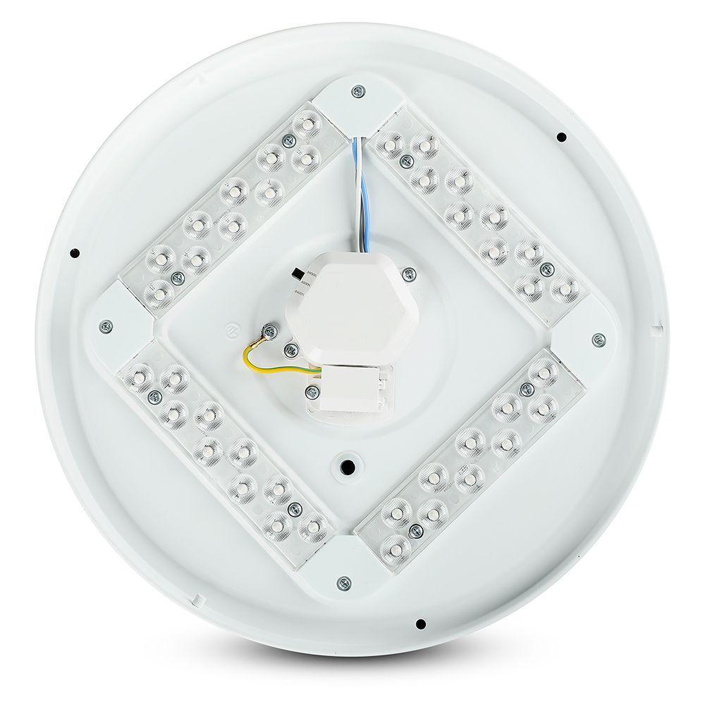 18W Plafon LED DOME, Średnica: 310, Klosz: Efekt gwiazdek, Barwa:3w1, VTAC, SKU 217604