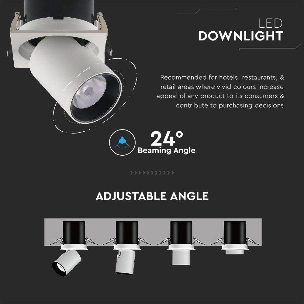 VT-419 18W LED DOWNLIGHT SAMSUNG CHIP 4000K WHITE & BLACK BODY