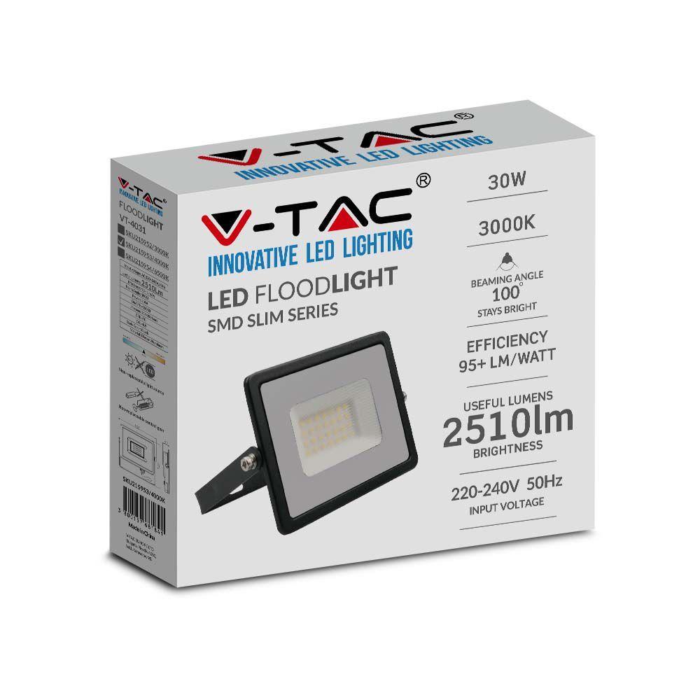 VT-4031 30W SMD FLOODLIGHT 3000K BLACK BODY