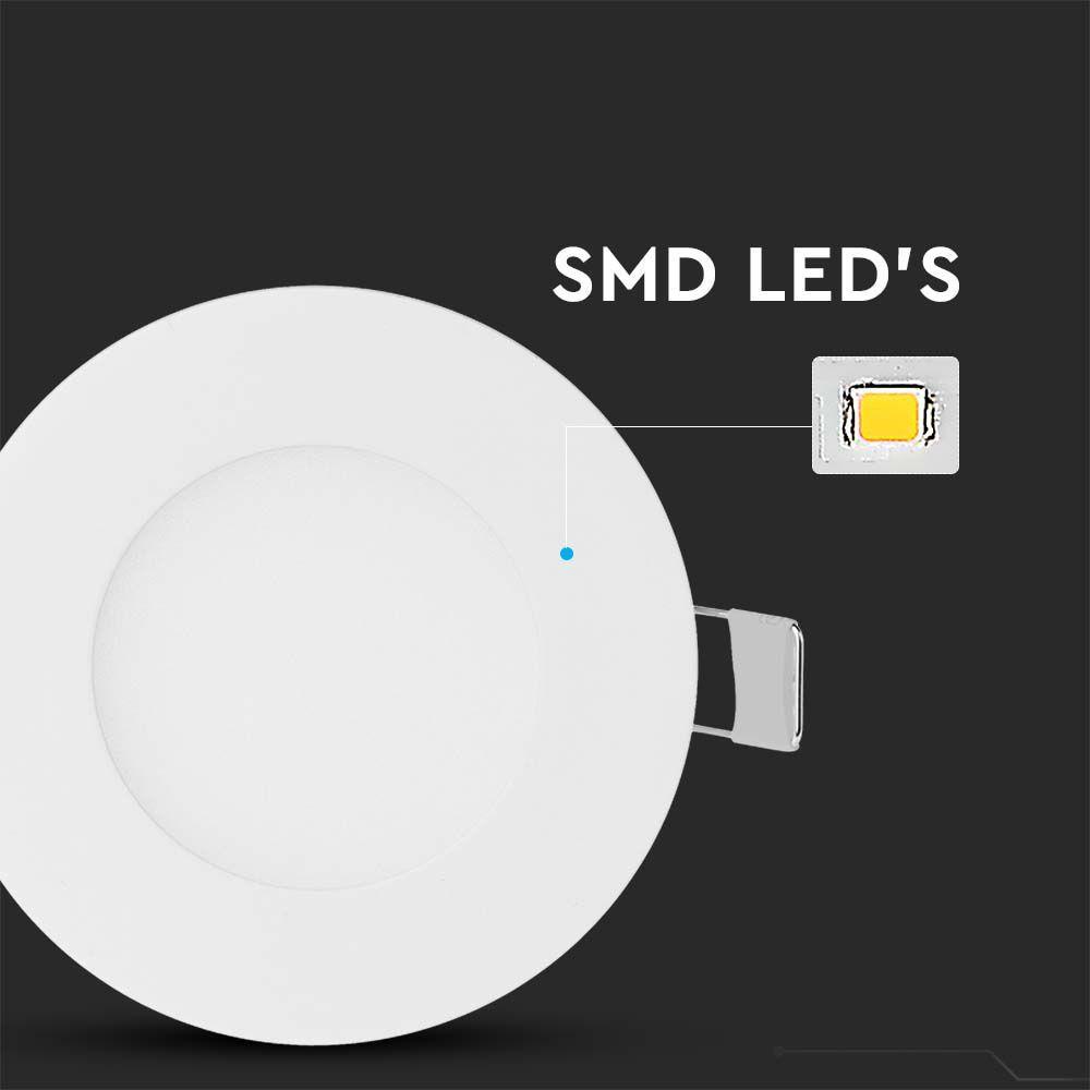 VT-307 3W LED PANEL LIGHT 2700K ROUND