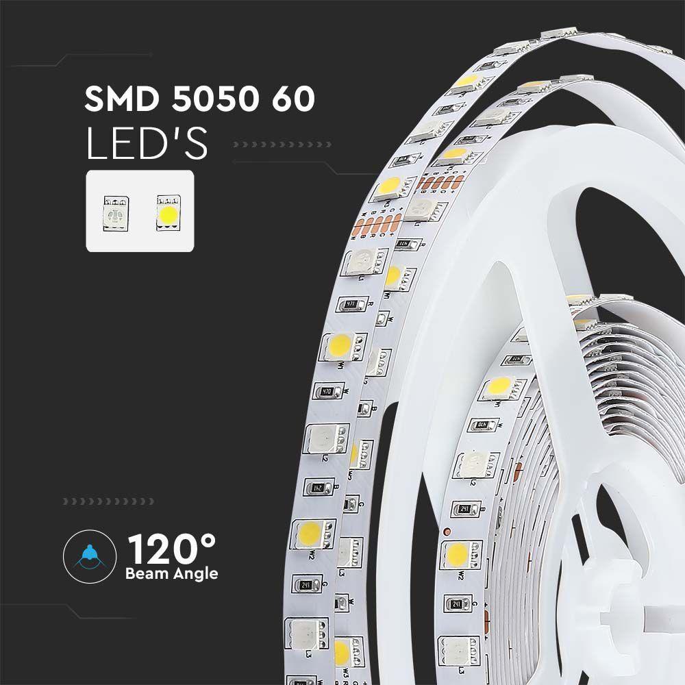 VT-5050 60 8W/M LED STRIP LIGHT RGB+4000K IP20 (5M/ROLL)(PRICE PER M)