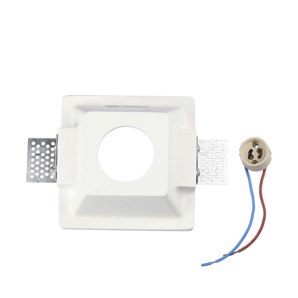 VT-867 GU10 GYPSUM RECESSED FITTING-WHITE-ROUND