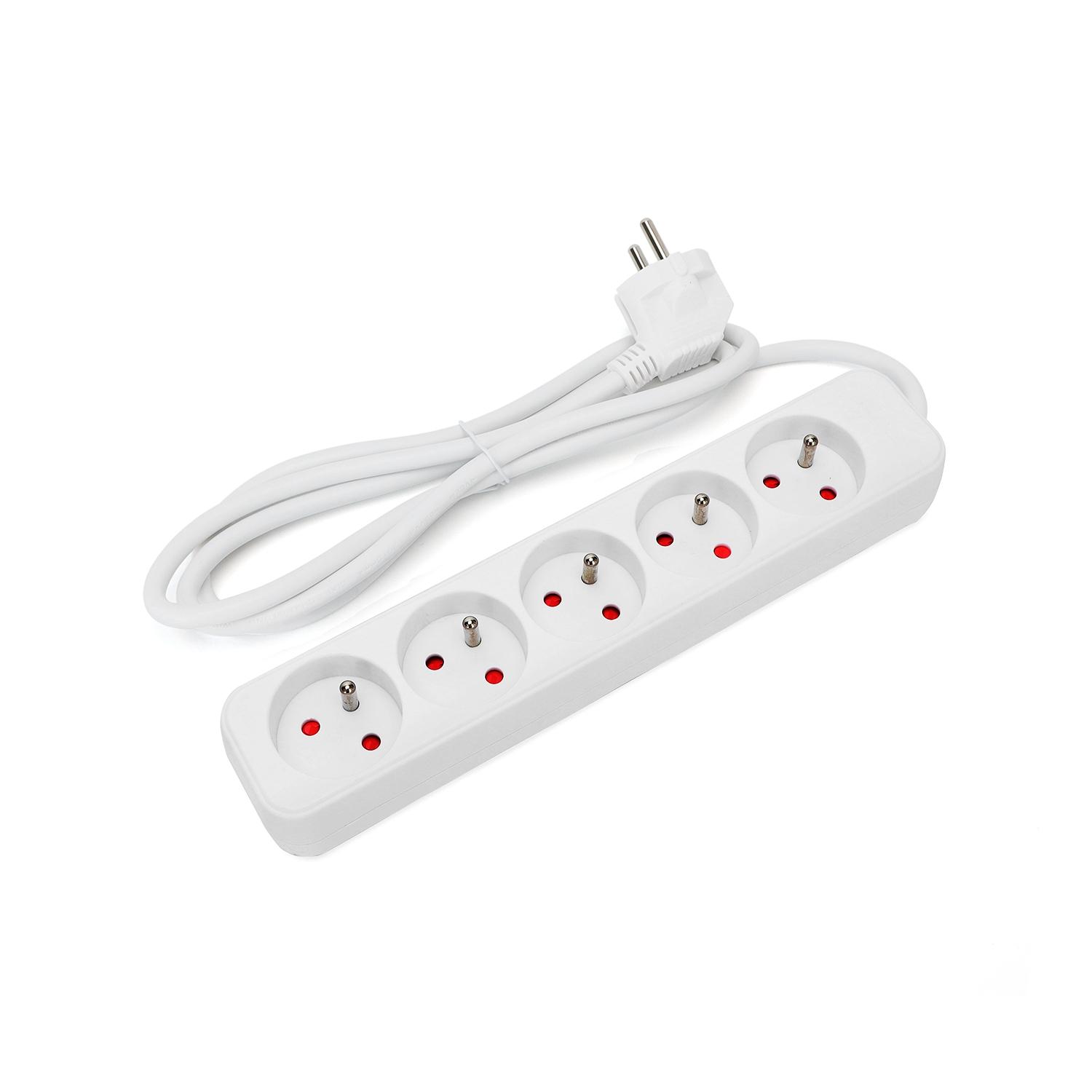 Power strips 5-way 1.5m H05VV-F 3G1.0m㎡ White