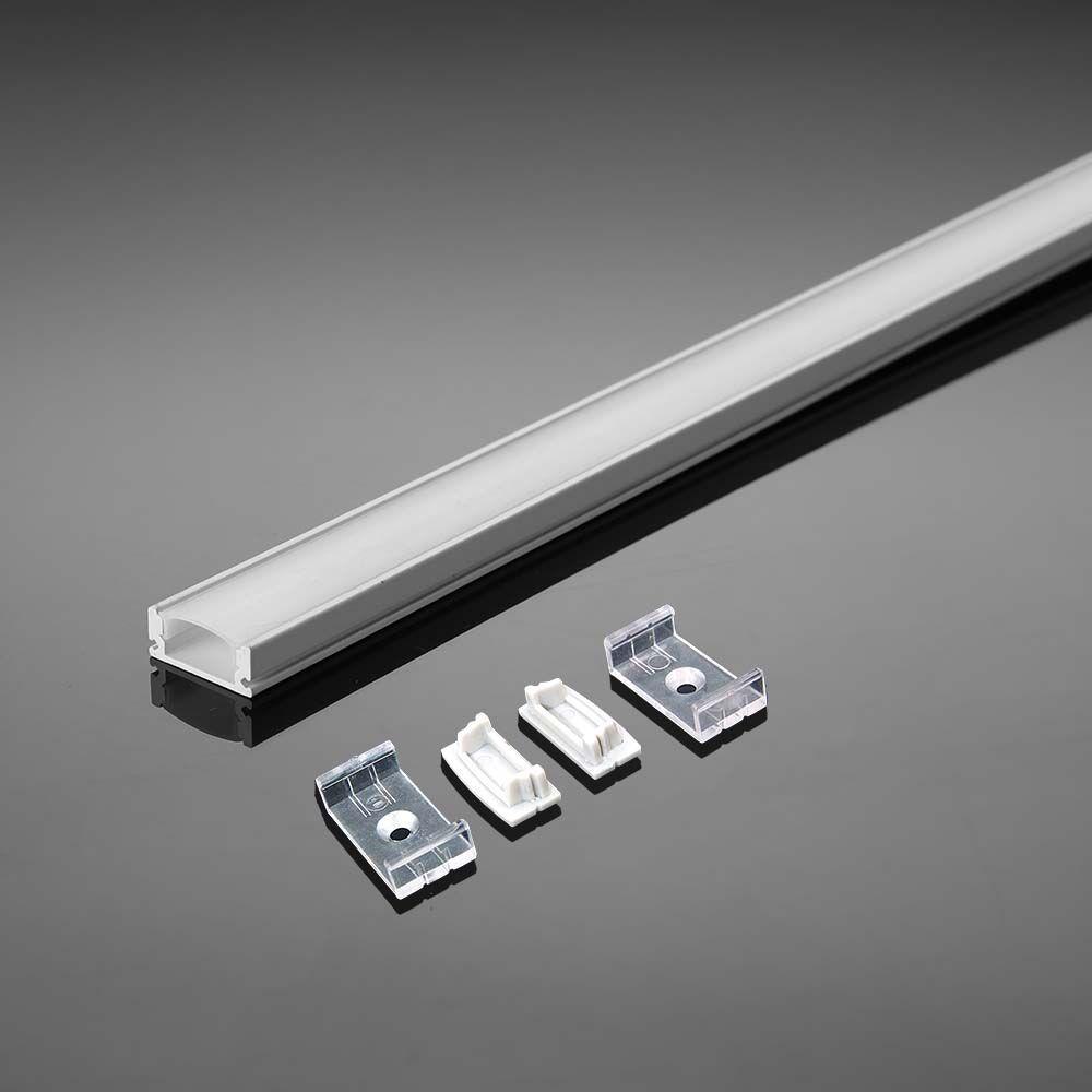 VT-8108-W MOUNTING KIT WITH DIFFUSER FOR LED STRIP PCB 20MM SURFACE 2000X23.5X10.4MM WHITE