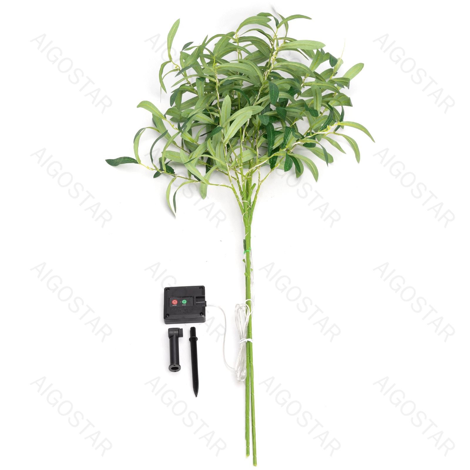 Solar simulation plant-underground-Olive leaves-dark green-2700K-2M+1.5M-3*60LED-8blinkIP65