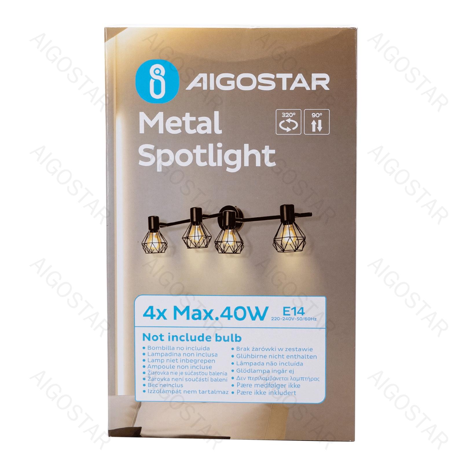 4-way Adjustable Angle Metal Spotlight