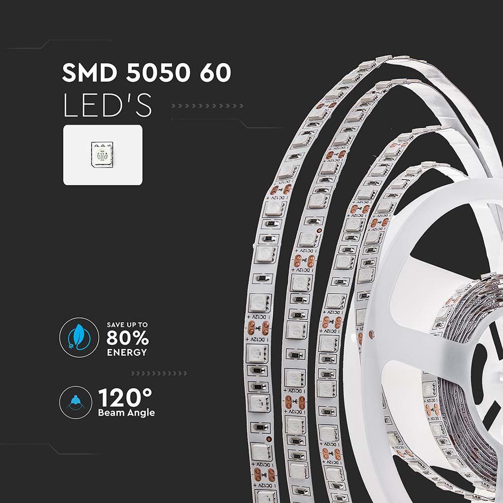 VT-5050 60 11W/M LED STRIP LIGHT 3000K IP20 (5M/ROLL)(PRICE PER M)