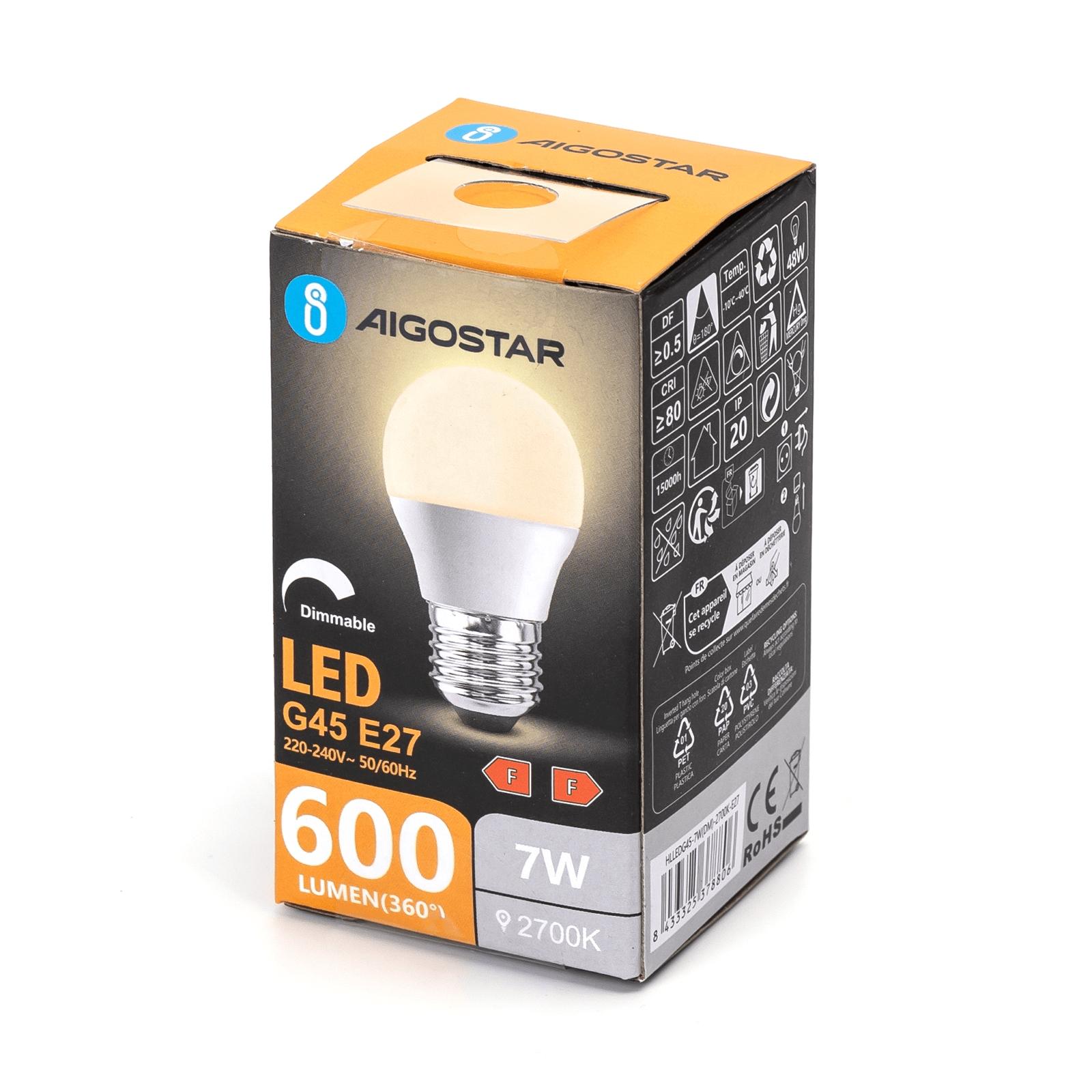 Ściemnialna żarówka LED G45 E27 7W 2700K