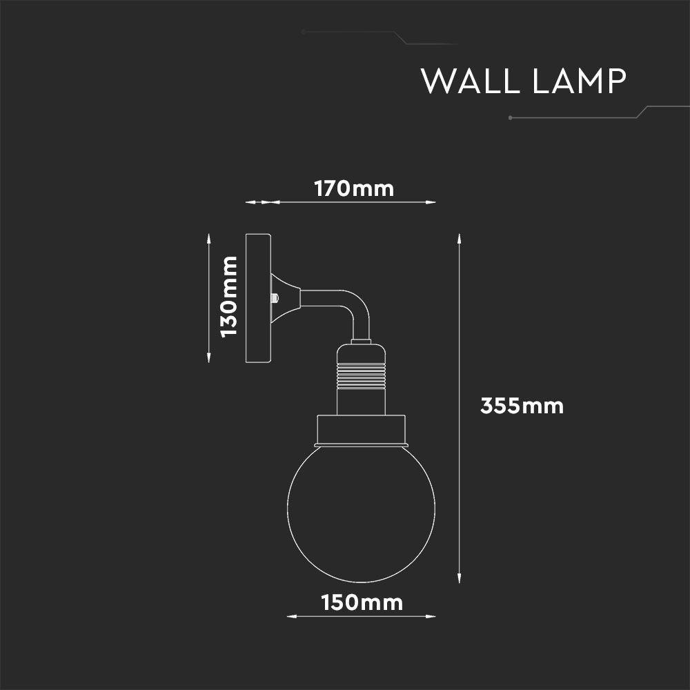 VT-720 WALL LAMP-MATT BLACK-DOWN IP65