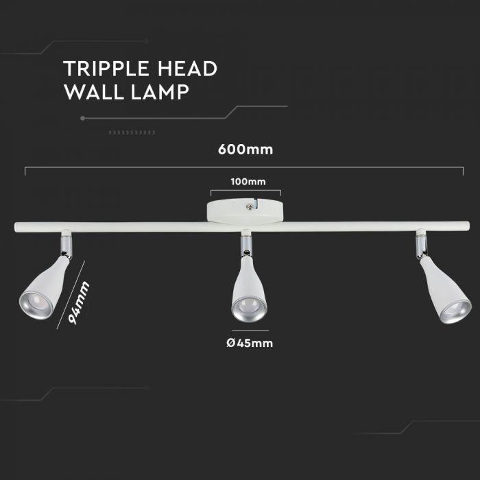 13.5W Lampa sufitowa, Barwa:3000K , Biały, VTAC, SKU 8270