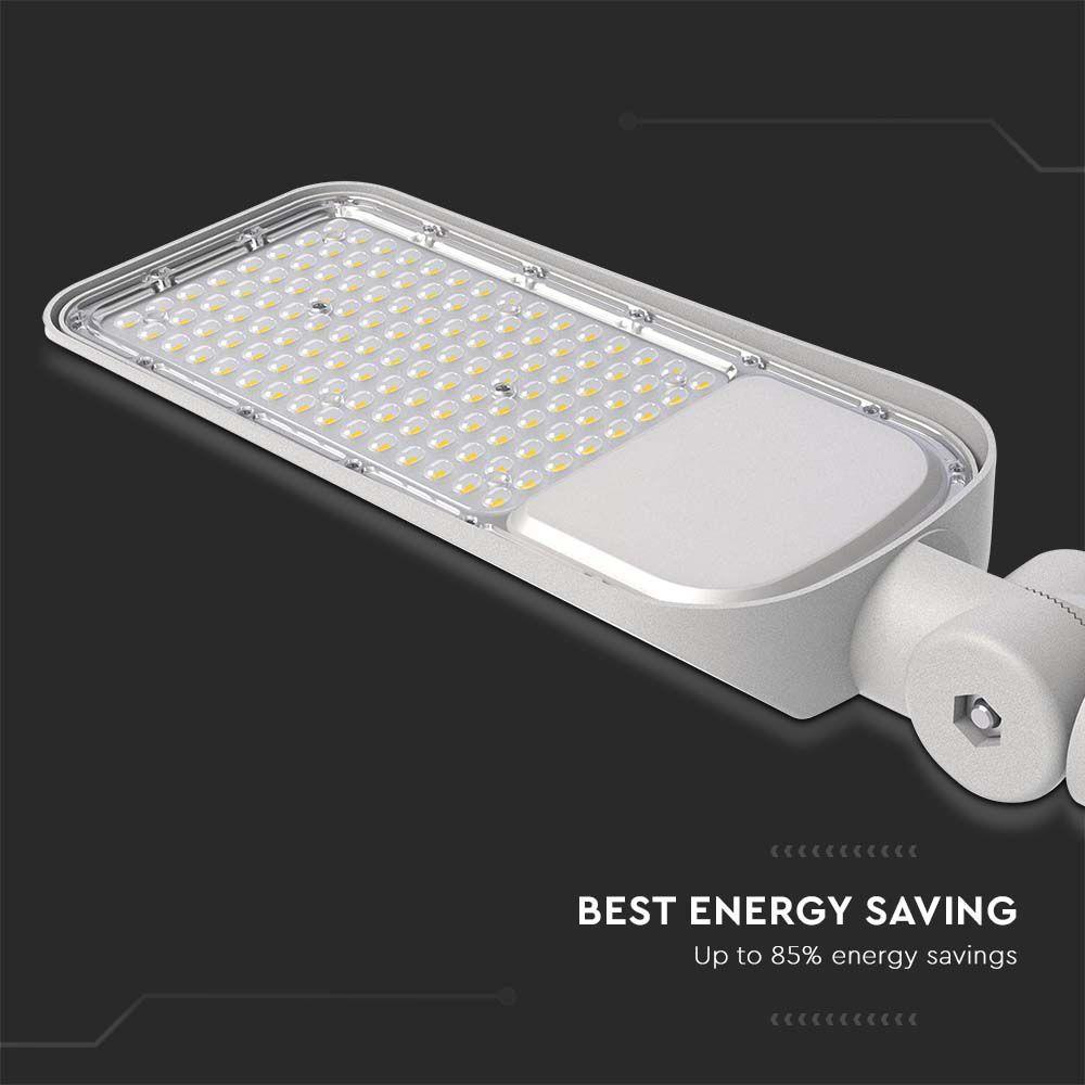 30W Lampa uliczna LED z regulowanym uchwytem, Chip SAMSUNG, Barwa:6500K, Obudowa: Szara , VTAC, SKU 20423